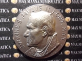 MEDAGLIA BRONZO ARGENTATO GIOVANNI PAOLO II VIAGGIO COSTA D'AVORIO GRANDE MODULO COD. 1607 gp4